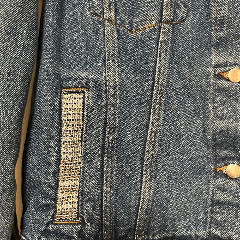 Divided H&M Upcycled Denim Jacket with Added Embellishments